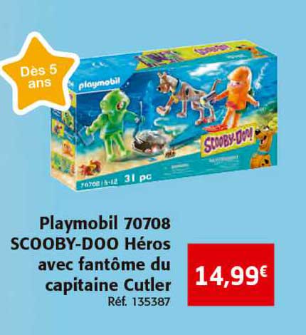 playmobil 70708 scooby-doo héros avec fantôme du capitaine cutler