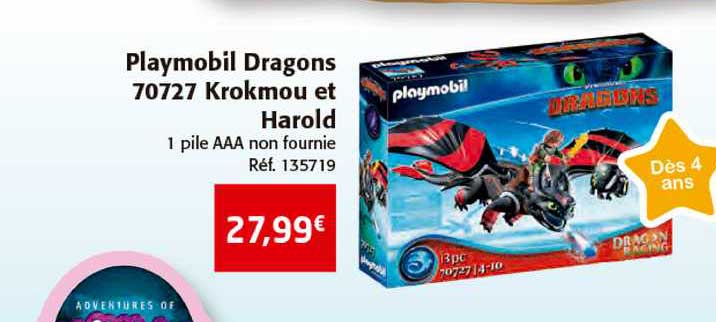 playmobil dragons 70727 krokmou et harold