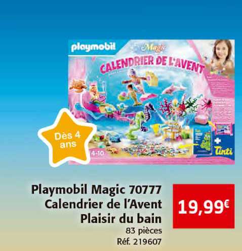 playmobil magic 70777 calendrier de l'avent plaisir du bain