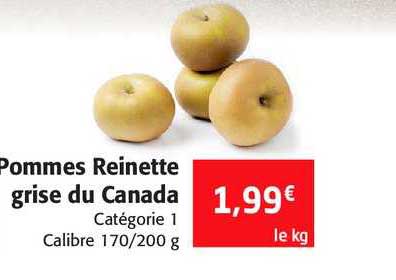 pommes reinette grise du canada
