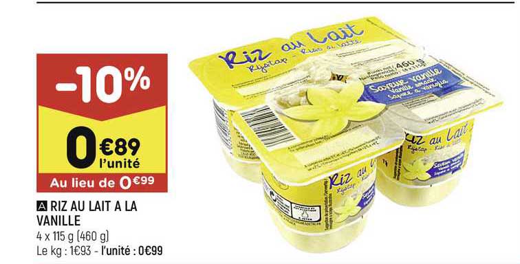 Riz Au Lait à La Vanille