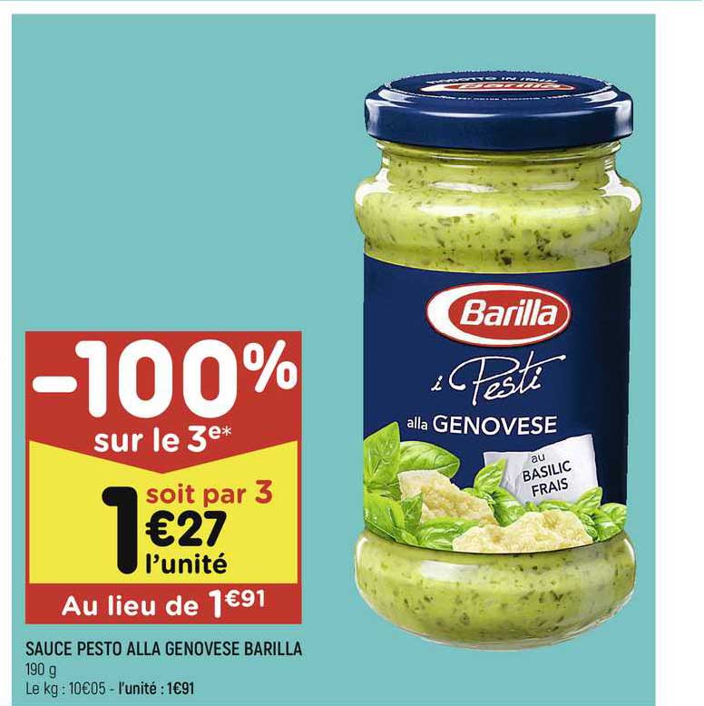 sauce pesto alla genovèse barilla