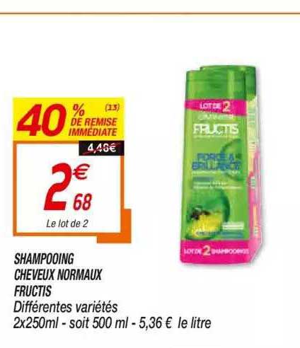 shampooing cheveux normaux fructis