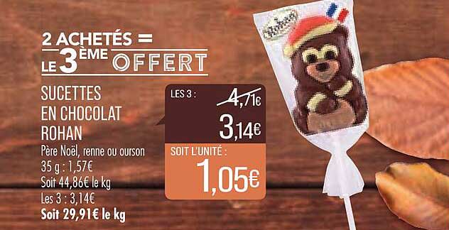 sucettes en chocolat rohan