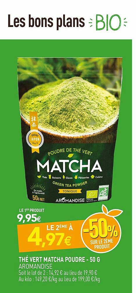 thé vert matcha poudre - 50 g aromandise