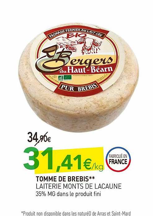 tomme de brebis laiterie monts de lacaune