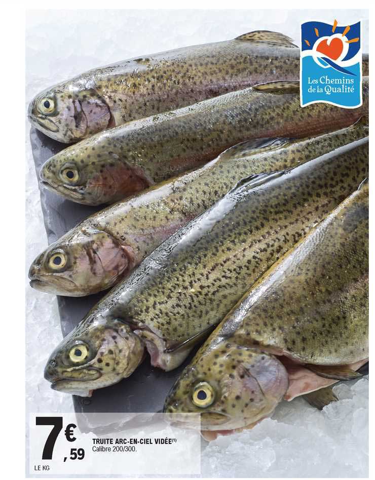 truite arc-en-ciel vidée