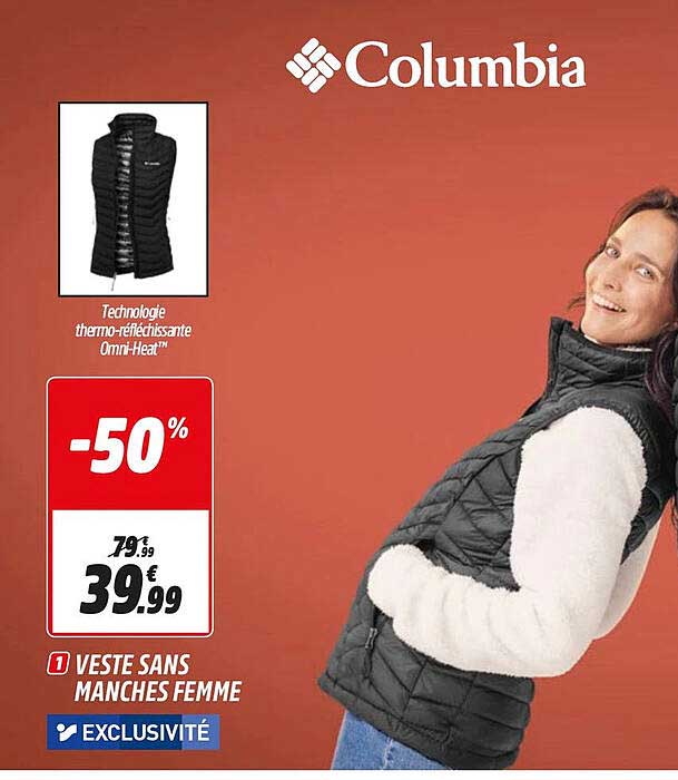 veste sans manches femme columbia