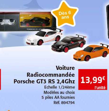 voiture radiocommandée porsche gt3 rs 2,4 ghz