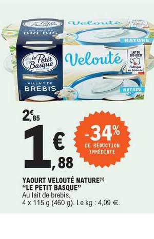 Yaourt Velouté Nature "le Petit Basque"