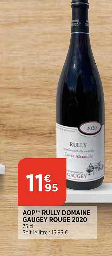 aop rully domaine gaugey rouge 2020