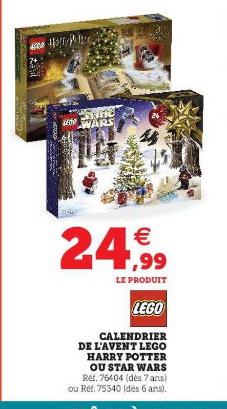 calendrier de l'avent lego harry potter ou star wars