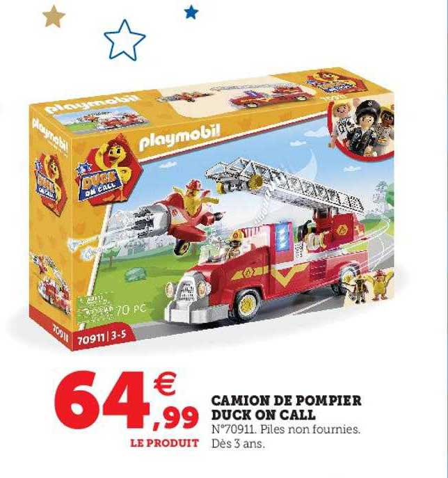 camion de pompier duck on call playmobil