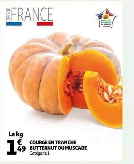 courge en tranche butternut ou muscade