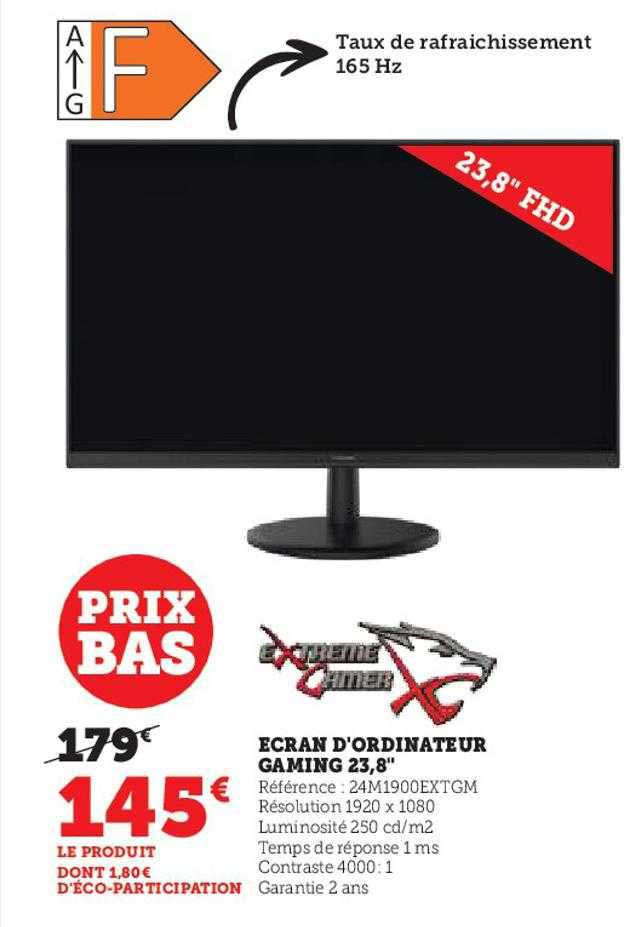 écran d'ordinateur gaming 23,8"