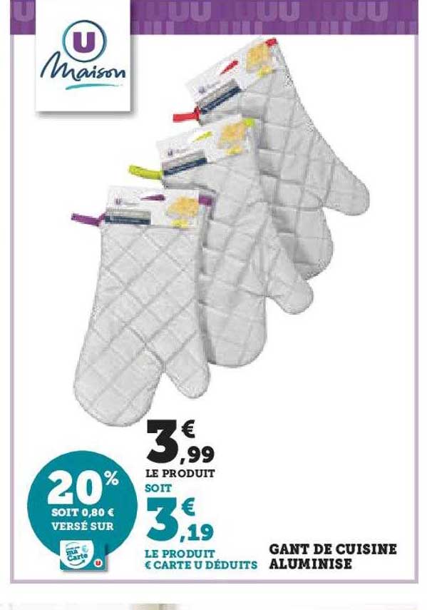 gant de cuisine aluminise u maison