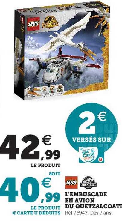l'embuscade en avion du quetzalcoati lego jurassic world