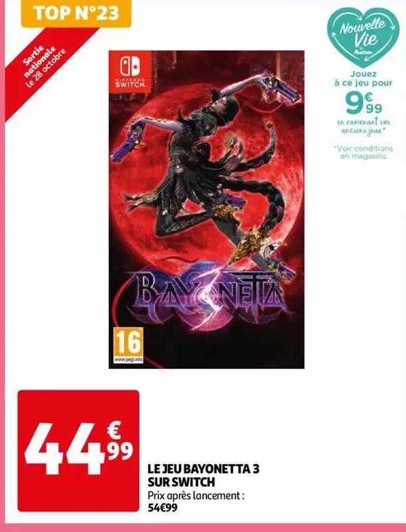 le jeu bayonetta 3 sur switch