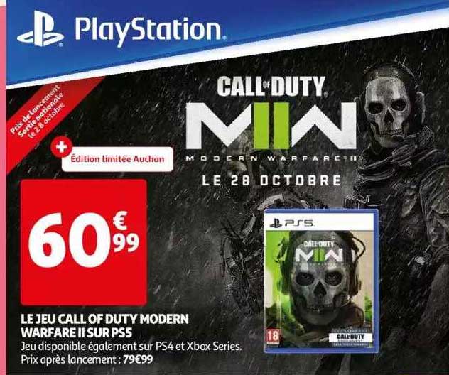 le jeu call of duty modern warfare II sur ps5