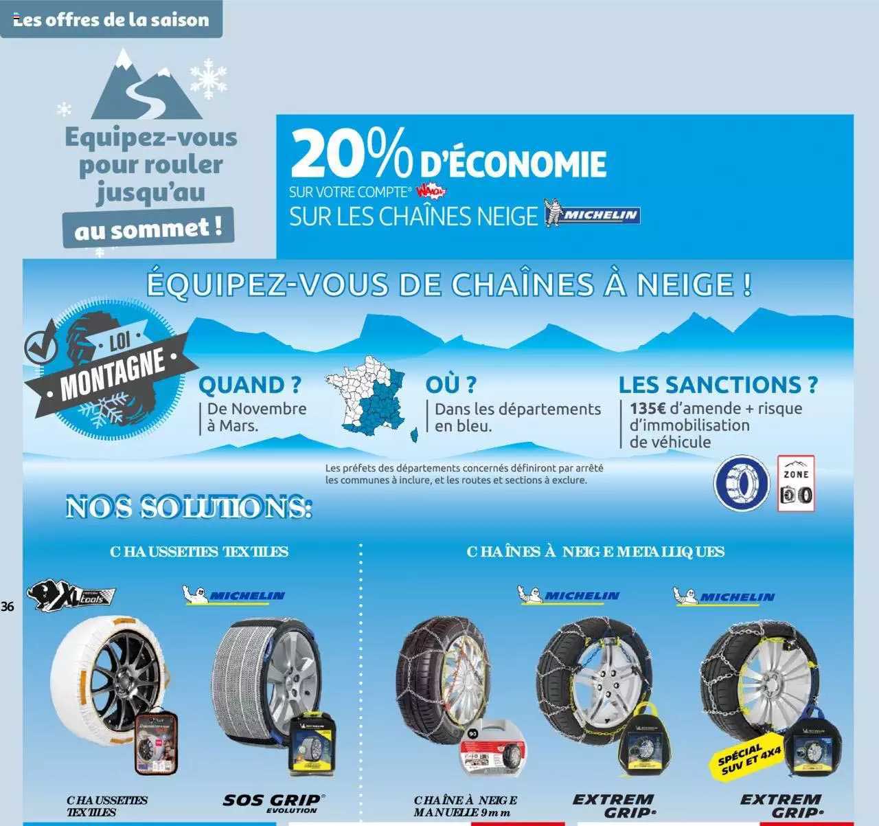 les chaînes neige michelin