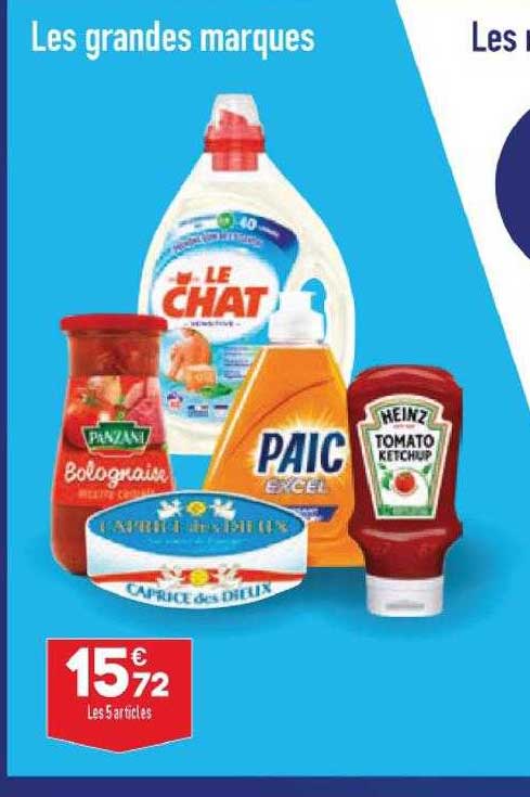 les grandes marques panzani, le chat, paic, heinz, caprice des dieux