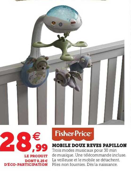 mobile doux rêves papillon fisher-price
