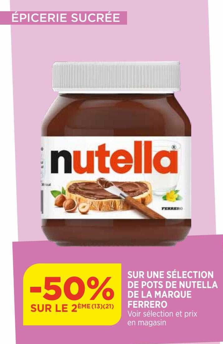 pots de nutella de la marque ferrero