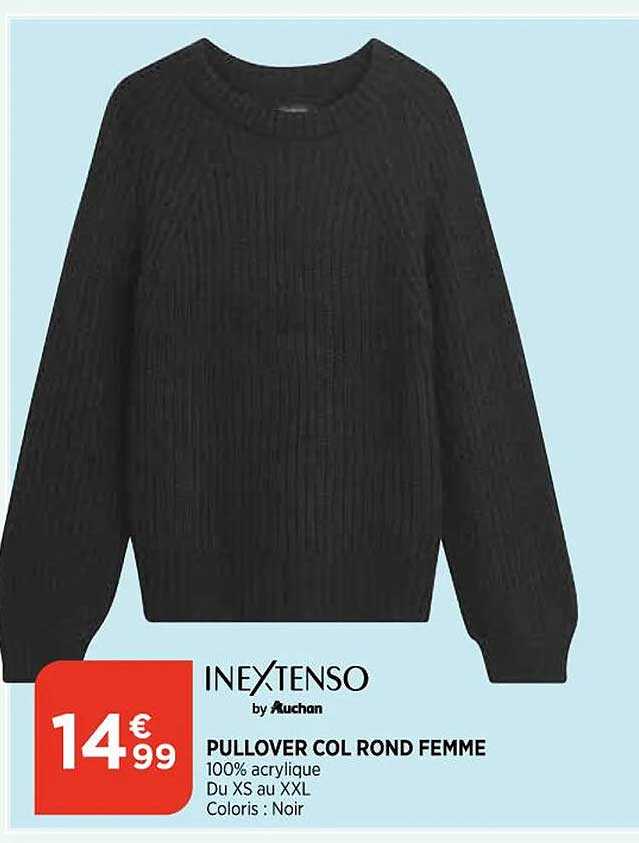 pullover col rond femme inextenso