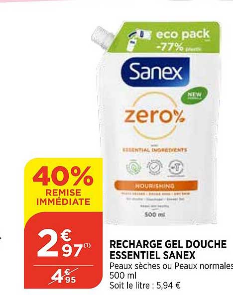 Recharge Gel Douche Essentiel Sanex