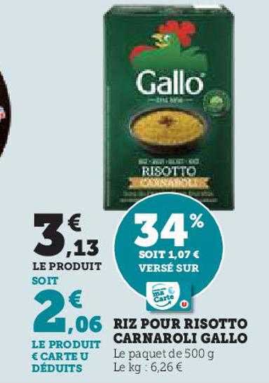 riz pour risotto carnaroli gallo
