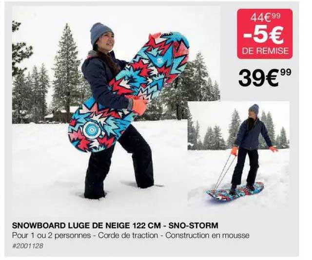 snowboard luge de neige 122 cm - sno-storm