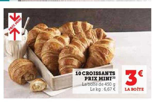 10 croissants prix mini