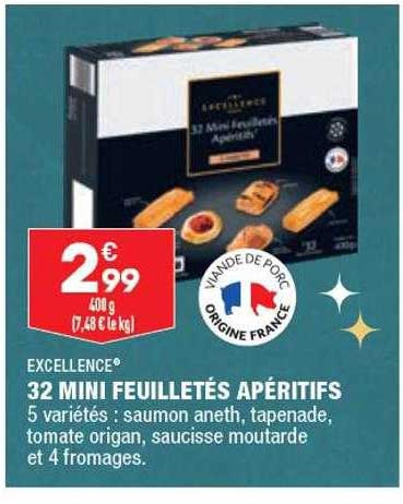 32 Mini Feuilletés Apéritifs Excellence