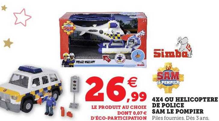 4x4 Ou Hélicoptère De Police Sam Le Pompier Simba