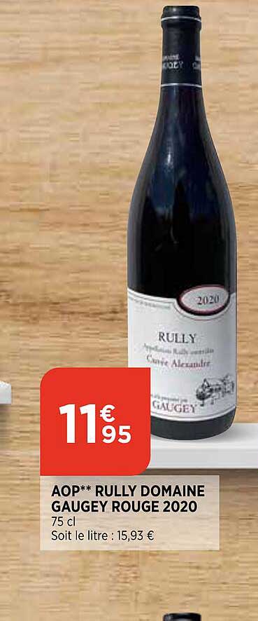aop rully domaine gaugey rouge 2020