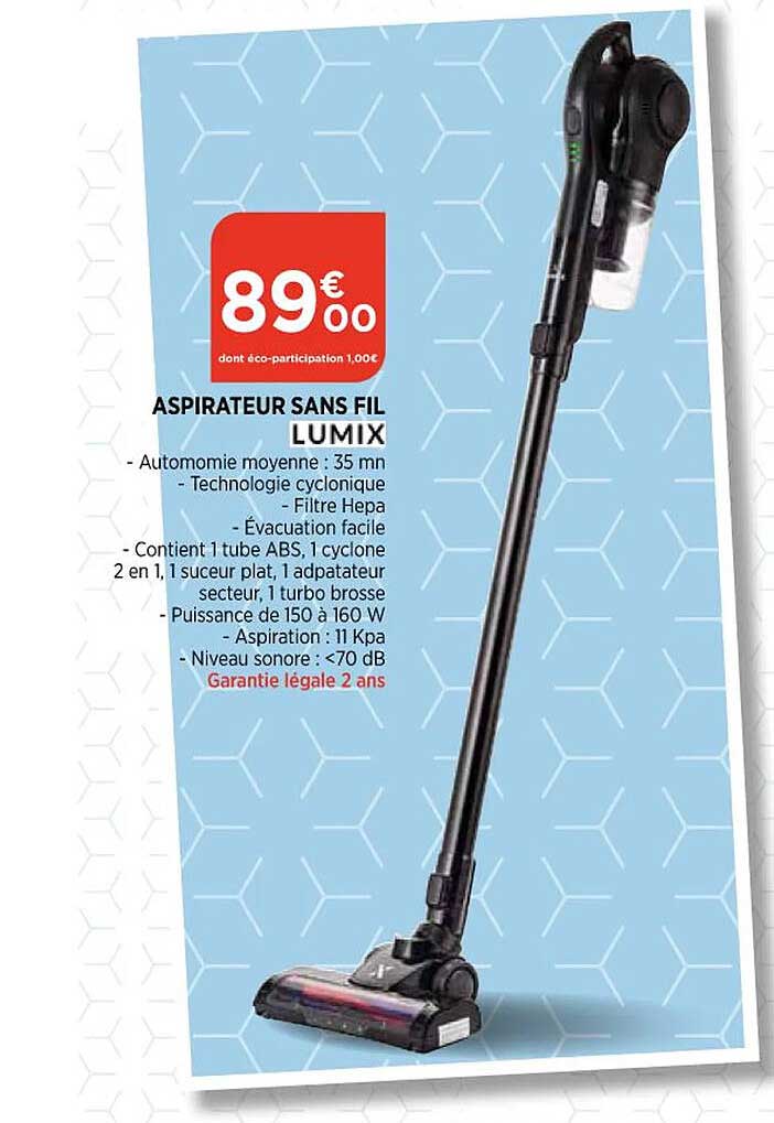 aspirateur sans fil lumix