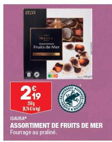assortiment de fruits de mer isaura