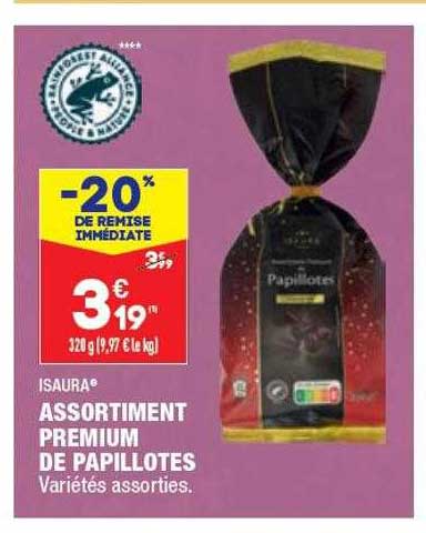 assortiment premium de papillotes isaura