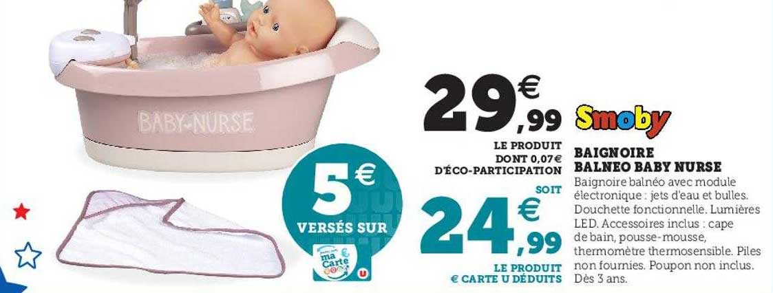 Baignoire Balneo Baby Nurse Smoby