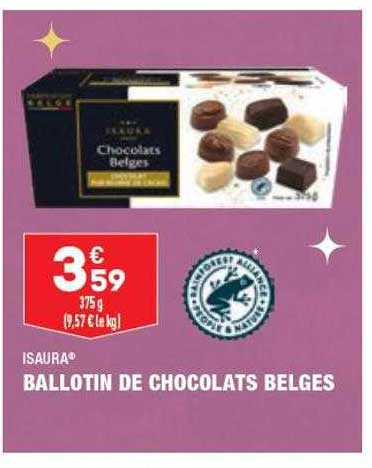 ballotin de chocolats belges isaura