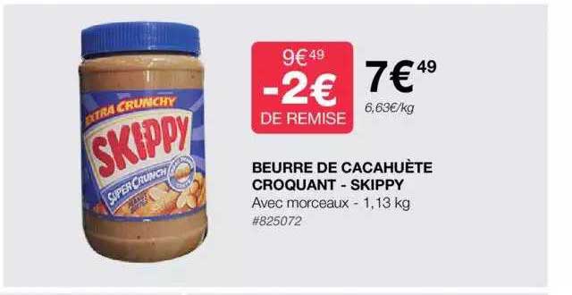 beurre de cacahuètes croquant - skippy