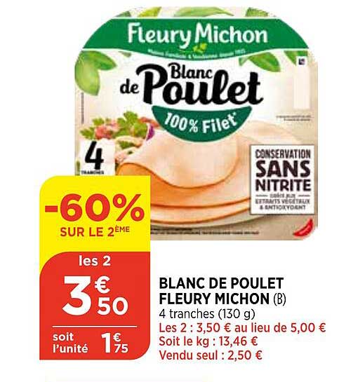 Blanc De Poulet Fleury Michon