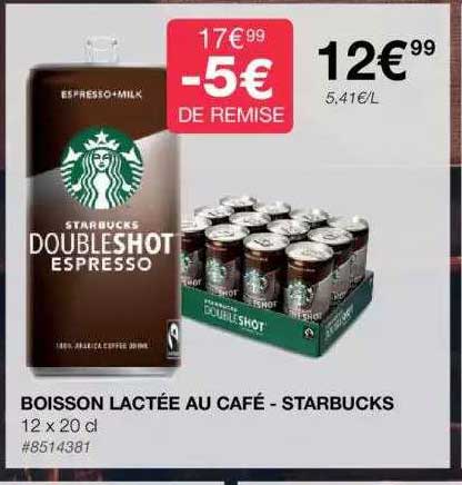 boisson lactée au café - starbucks