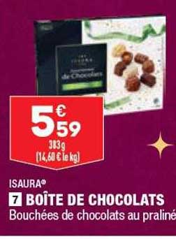 boîte de chocolats isaura
