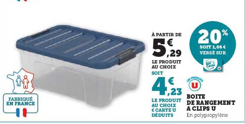 Boîte De Rangement à Clips U