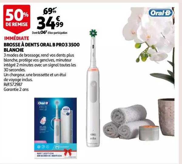 brosse à dents oral b pro3 3500 blanche