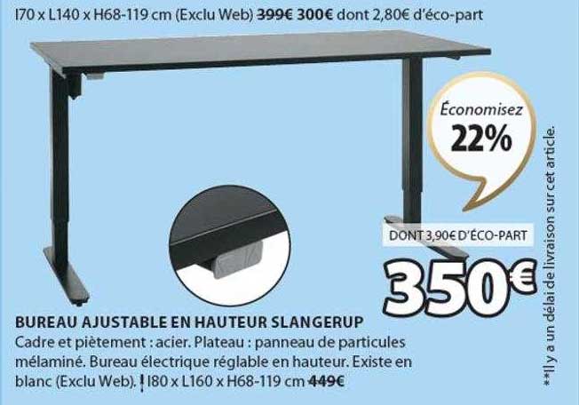 bureau ajustable en hauteur slangerup