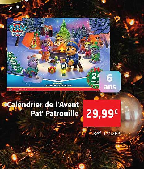 calendrier de l'avent pat'patrouille