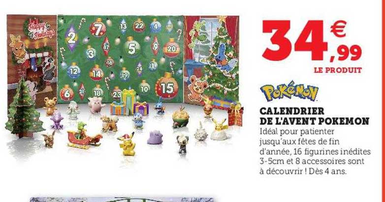 calendrier de l'avent pokémon