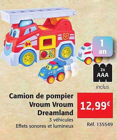 camion de pompier vroum vroum dreamland